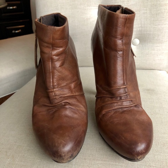 Aldo Leather Brown Booties, 4” Heel, GUC - Picture 5 of 12